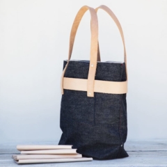 Rennie Goods Tall Denim Banded Tote